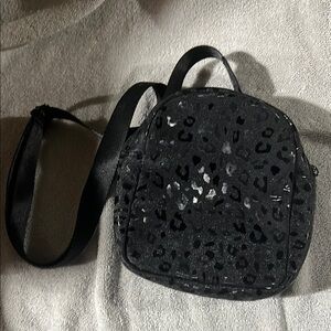 Stylish Black Leopard Print Women's Bag